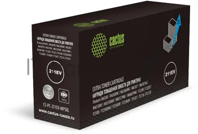 Картридж лазерный Cactus CS-PC-211EV-MPSXL черный (10000 стр.) для Pantum M6500/M6500W/M6506NW/M6507/M6507W/M6550W/M6550NW/M6557NW/M6607NW/P2200/P2207/P2500/P2500NW/P2500W/P2506W/P2507/P2516/P2518 с чипом