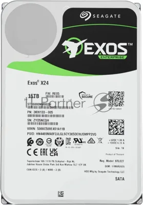 Жесткий диск HDD Seagate Exos X24 12Tb 7200rpm SATA 512Mb 3.5"