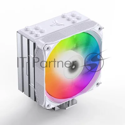 Кулер для процессора JONSBO PISA A5 ARGb (265W, 4-pin PWM, 153mm, Al/Cu, 5x6mm, ARGb, 1x120mm, 81.27CFM, 36.8dBA, 1850RPM, S: 1851/1700/1200/115X, AM4/AM5 White)