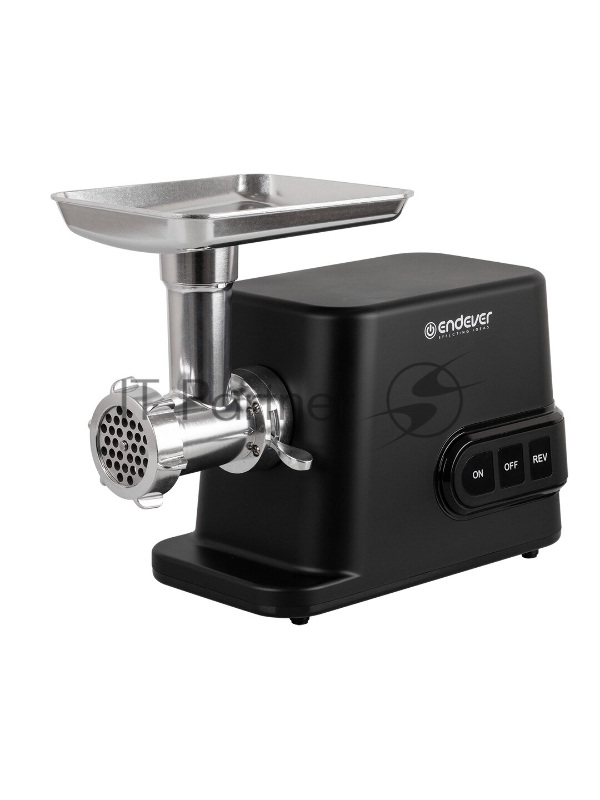 Мясорубка электрическая Endever Sigma-113 черный, 4500 Вт, 3 кг/мин, реверс, защита от перегрузки, металлический лоток, насадки - 5