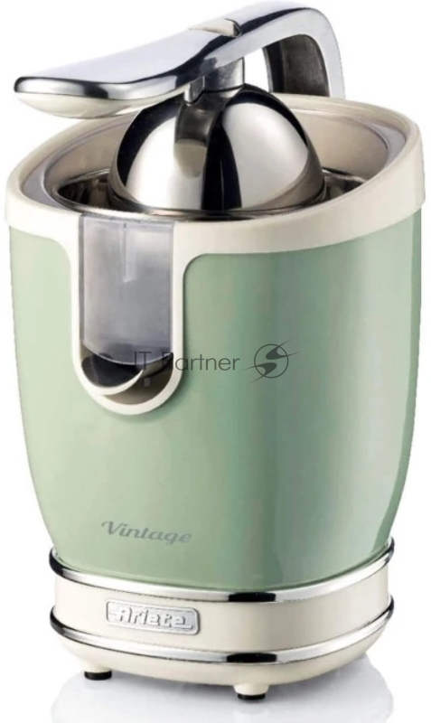 Соковыжималка Ariete 0413/04 Vintage зелёный, цитрусовая, 85 Вт, 600 мл, механическое