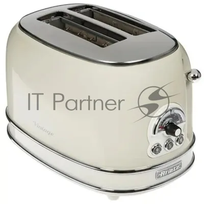 Тостер Ariete Vintage 155 бежевый, 810 Вт, 2 слота