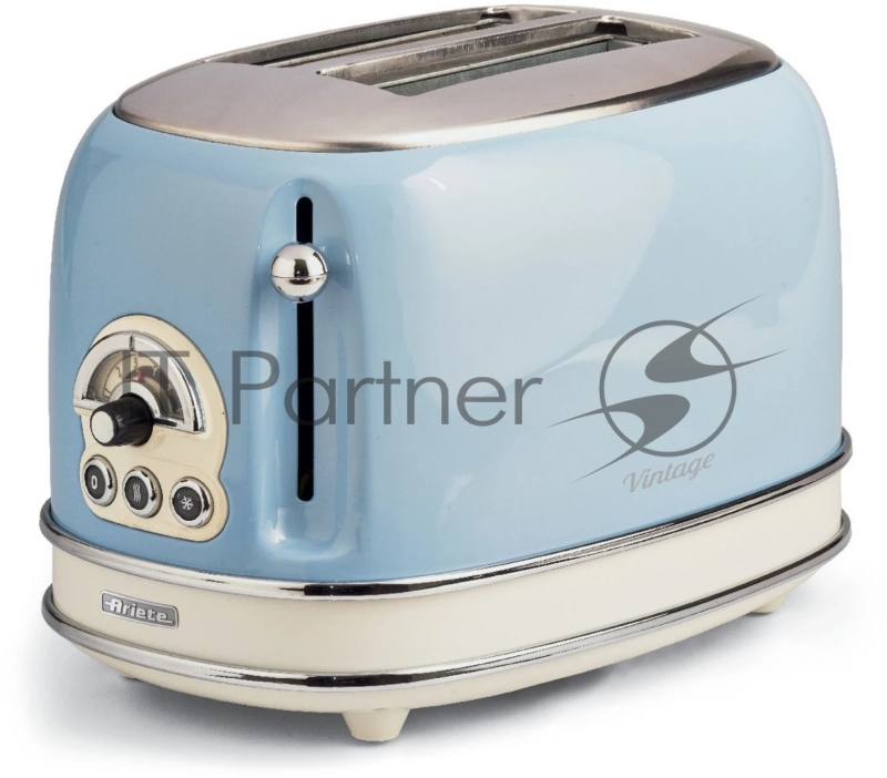 Тостер Ariete Vintage 155 голубой, 810 Вт, 2 слота