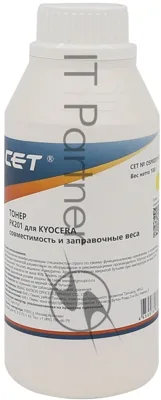 Тонер CET PK201 OSP0201Y-100 желтый бутылка 100гр. для принтера Kyocera ECOSYS P6030cdn/M6026cdn