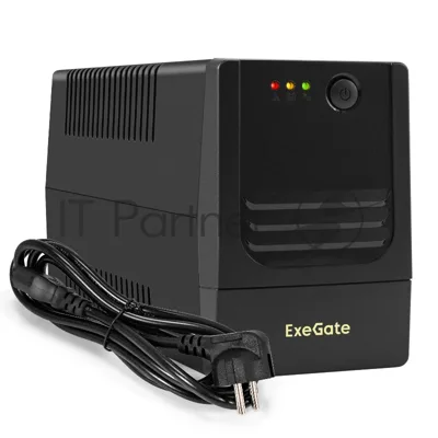 Источник бесперебойного питания ExeGate Power NB-850.LED.AVR.4C13 (850VA/510W, LED, AVR, 4*C13, батарея 12V 9Ah, черный)