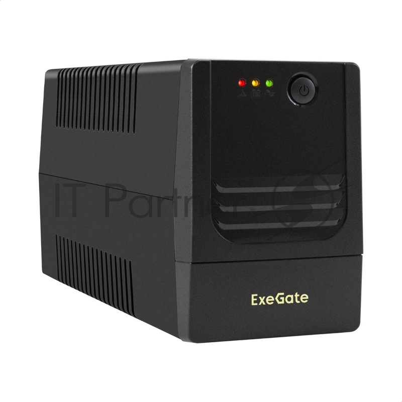 Источник бесперебойного питания ExeGate Power NB-400.LED.AVR.2SH (400VA/240W, LED, AVR, 2*Schuko, батарея 12V 4.5Ah, черный)