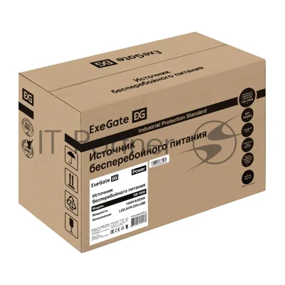 Источник бесперебойного питания ExeGate Power NB-1000.LED.AVR.2SH.USB / 1000 ВА / 650 Вт / 2 x CEE 7 (евророзетка)