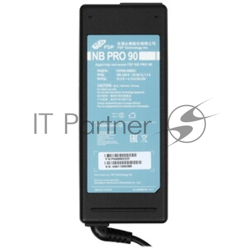 Адаптер питания FSP NB PRO 90W (FSP090-DBBN3) AC-DC 90W Adapter, Вход C6 (для ноутбучного кабеля), Кабель 1500мм, Выход 19V, в комплекте 9 переходников. RETAIL