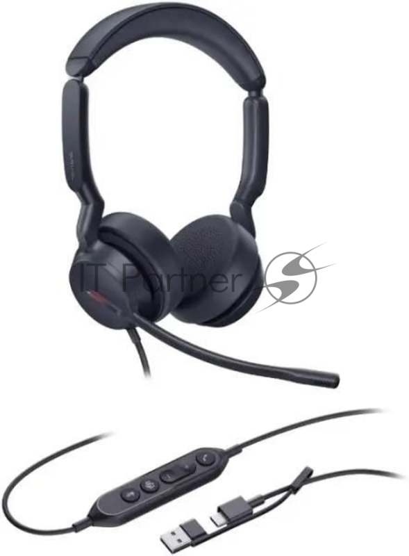 Гарнитура Yealink UH44 Dual UC чёрный, проводная, USB