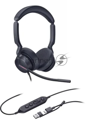 Гарнитура Yealink UH46 Dual UC чёрный, проводная, USB