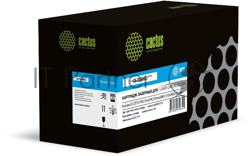 Картридж лазерный Cactus CS-TK5490С голубой (2400стр.) для Kyocera ECOSYS PA2101cx/PA2101cwx/MA2101cfx/MA2101cwfx с чипом