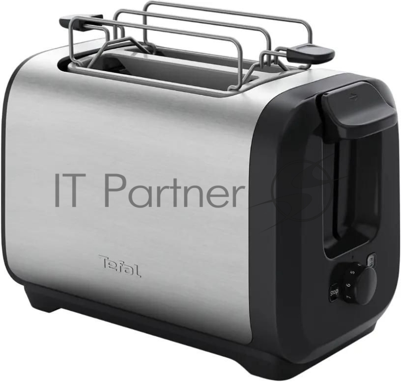 Тостер Tefal Express Metal TT5S1DE0 серебристый/чёрный, 1200 Вт, 2 слота