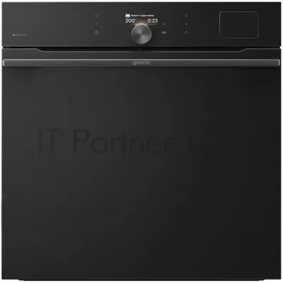 Духовой шкаф Gorenje BSA6138B, 77 л, макс. температура 300 градусов, комбинированное управление, TFT-дисплей, SteamAssist PRO, Wi-Fi, динамическая система охлаждения, быстрый нагрев, энергоэффективность А+, черный