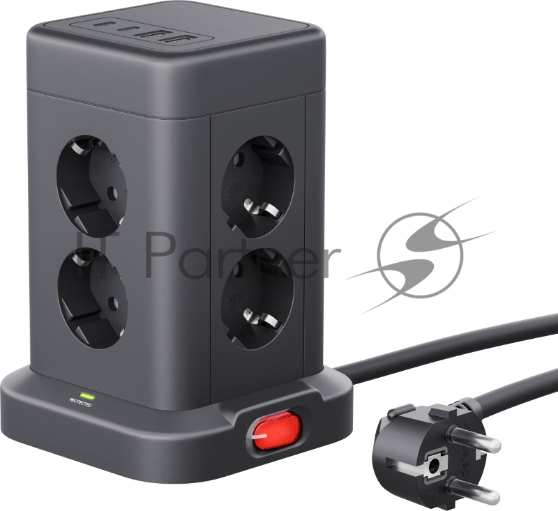 Сетевой фильтр Defender ILS 453 (3 м, 8 розеток, 2USB-A, 2USB-C)