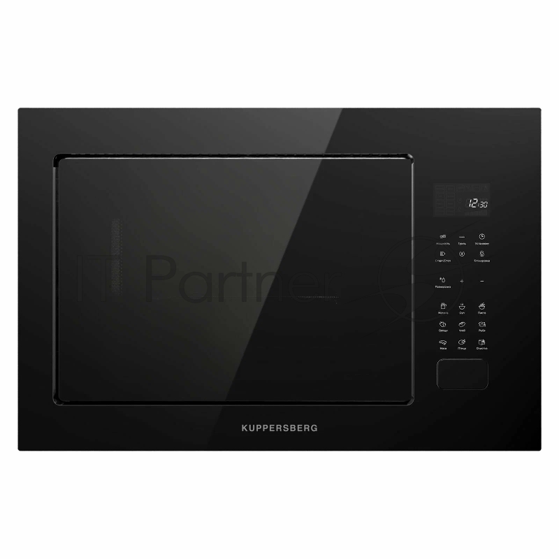 Микроволновая печь встраиваемая Kuppersberg HMF 627 B, High-Tech, 25 л, мощность 900 Вт (мощность гриля 1200 Вт), кварцевый гриль, 5 уровней мощности, 8 автоматических программ, размораживание, сенсорное управление, дисплей, черный
