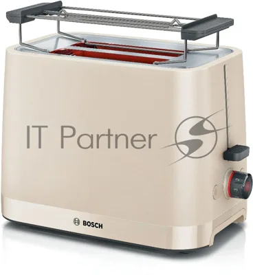 Тостер Bosch TAT3M127 бежевый, 950 Вт, 2 слота