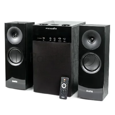 Колонки Dialog W-3000 Cherry 2.1, 60W RMS, 2 колонки+сабвуфер, дерево