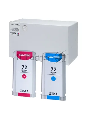 Комплект картриджей Sakura C9372A, C9371A (№72 Magenta/Cyan) для HP, пурпурный/голубой