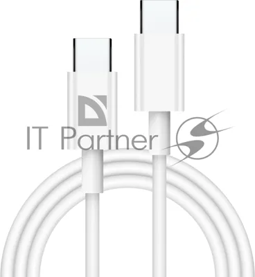 Кабель Defender USB F182 TypeC-TypeC 1м, 30 Вт, PD,TPE,белый