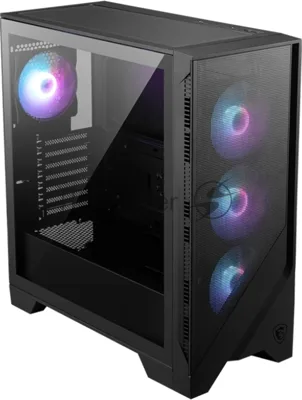Компьютерный корпус без блока питания Case MSI MAG FORGE 321R AIRFLOW, Midi-Tower, TG, 4x120мм ARGB, 2xUSB 3.2, 1xUSB 3.2 Type-C, ATX, mATX, mITX черный
