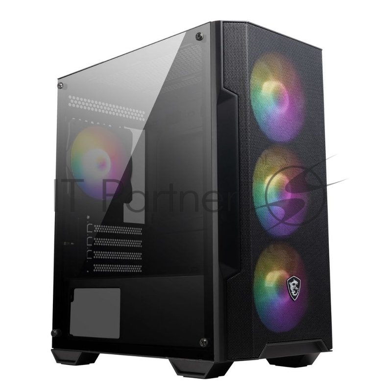 Корпус MSI MAG FORGE M100A, Micro-Tower, чёрный, 4 x 120 мм