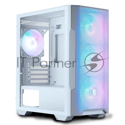 Корпус MSI MAG FORGE M100R, Mini-Tower, белый, 4 x 120 мм