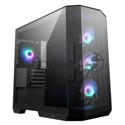 Компьютерный корпус без блока питания Case MSI MAG PANO M100R PZ, Mini-Tower, TG, 4x120мм ARGB, 1xUSB 3.2, 1xUSB 3.2 Type-C, mATX, mITX черный