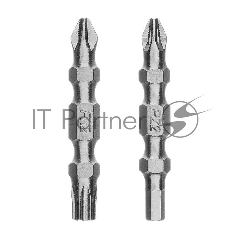 Набор бит двухстор. Gross PH2-T30х45мм, PZ2-H4х45мм, сталь S2, 2 шт.