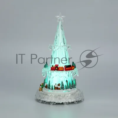 Фигура светодиодная на подставке Neon-night Новогодний поезд с мелодией 30,5 см, RGb