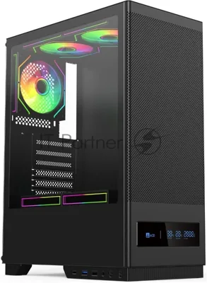 Компьютерный корпус ACD Citadel 108DB ATX, Type-C + 2 X USB ports + HD audio combo, Mesh, TG, черный