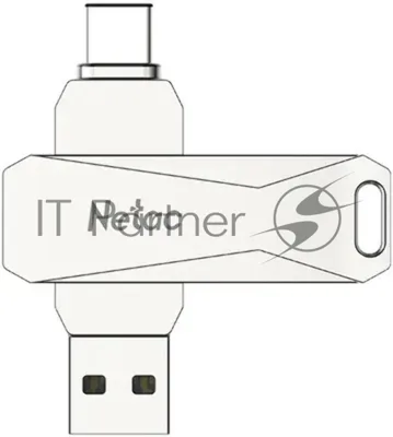Флешка USB Netac U782C (NT03U782C-512G-32PN/replaced NT03U782C-512G-30PN), 512Gb, USB 3.2/TypeC, R/W 400/150, серебристый