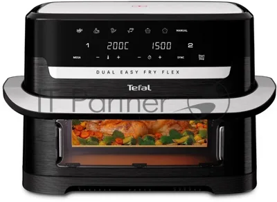 Аэрогриль Tefal Dual Easy Fry Flex EY9228E0 черный, 2700 Вт, 9 л, сенсор, 6 программ