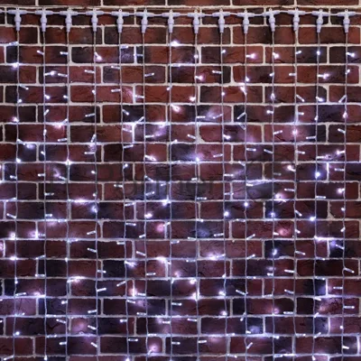 Гирлянда Neon-night Занавес 2х9м 1200 LED белый прозрачный ПВХ IP65 эффект мерцания 230В соединяется, нужен блок