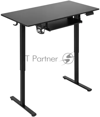 Стол игровой Defender Victory черн, 110x60, высота 72-117, полк 1