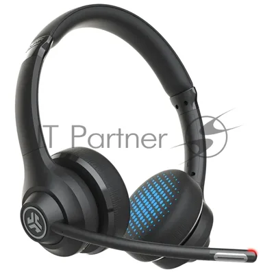 Гарнитура JLab Work Wireless Headset Gen 2 чёрный, беспроводная, Bluetooth/USB-C, до 45 ч, микрофон с шумоподавлением