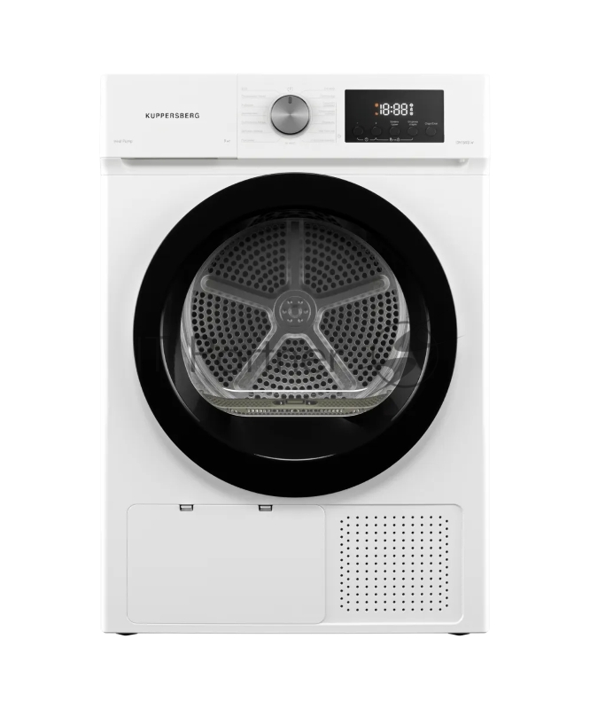 Сушильная машина Kuppersberg DM 593 W белый, 8 кг, сушка - конденсационная, программ - 15, 59.5 x 85 x 61.5 см