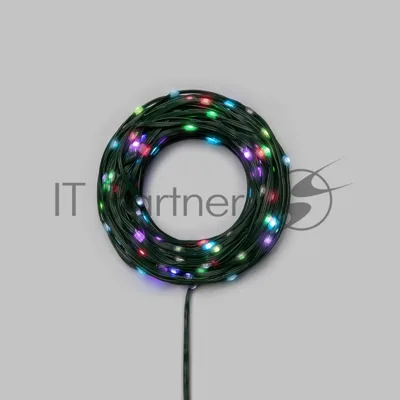 Умная гирлянда Neon-night Роса с крупными каплями 30м 300 LED RGB мягкий зеленый провод IP20 USB