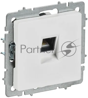 Розетка компьютерная IEK BRITE RJ45 кат.5E РК10-БрАБ а/б