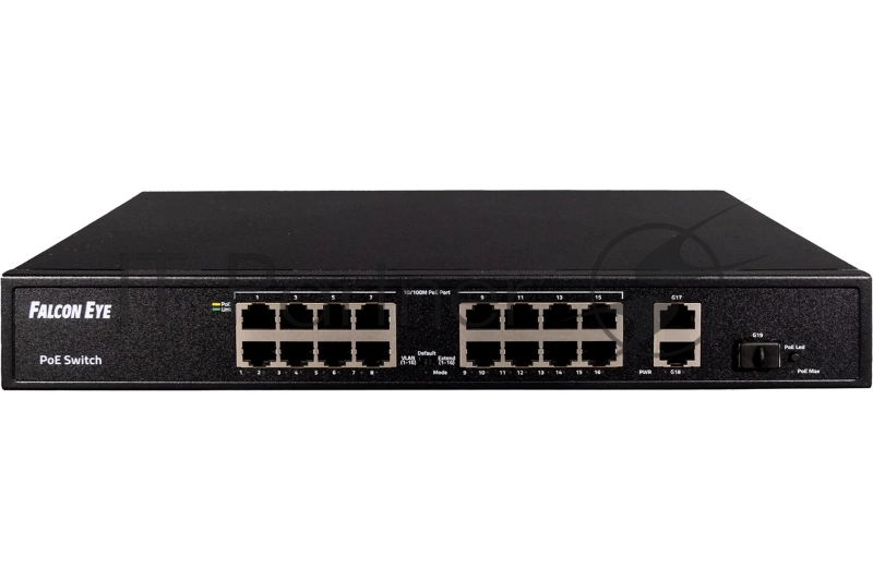 Коммутатор Falcon Eye FE-16FPG2S1, 16×100 Мбит/с PoE + 2×1 Гбит/с Uplink, неуправляемый