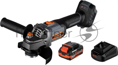 Угловая шлифовальная машина бесщеточная УШМ Anycons JM-125S, 125м, 21В, 8500 об/мин, 2 акб, JM-1252