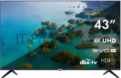 Телевизор Haier 43" S2 черный LED 4K UHD 60Hz Smart TV 2GB/32GB
