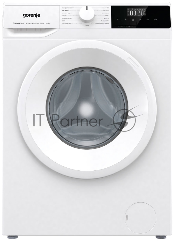 Стиральная машина GORENJE W2NHPI72SCSIRV + бак белый загрузка фронтальная 7 кг, 1200 об/мин., класс: А