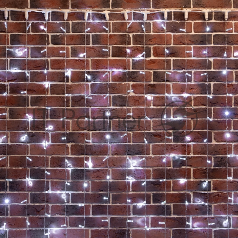 Гирлянда Neon-night Занавес 2х6м 768 LED белый прозрачный ПВХ IP65 эффект мерцания 230В нужен блок 303-500-1
