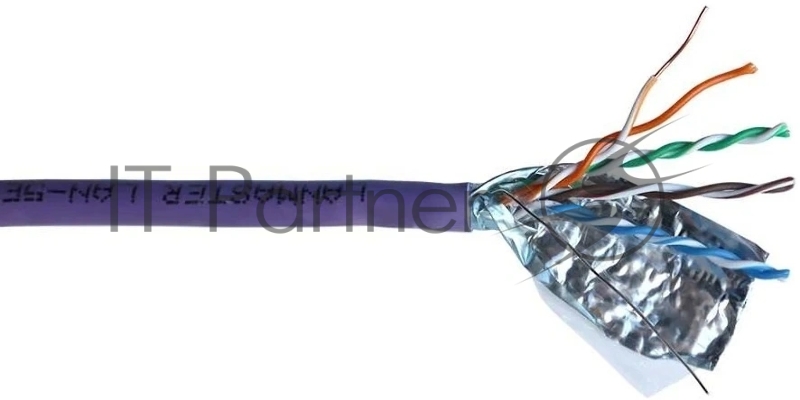 Кабель информационный Lanmaster LAN-6AFTP-HFLT-VI кат.6A FTP 4 пары 23AWG LSZH внутренний 305м фиолетовый