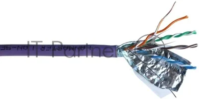 Кабель информационный Lanmaster LAN-6AFTP-HFLT-VI кат.6A FTP 4 пары 23AWG LSZH внутренний 305м фиолетовый