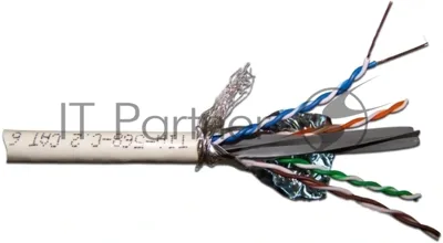 Кабель информационный Lanmaster LAN-6ASFTP-HFLT-GY кат.6A FTP 4 пары 23AWG LSZH внутренний 305м серый