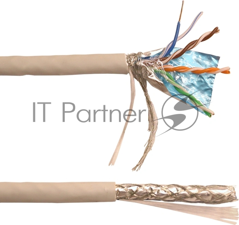 Кабель информационный Lanmaster LAN-5ESFUTP-HFLT-GY кат.5E SF/UTP 4 пары 24AWG LSZH внутренний 305м серый
