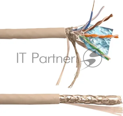 Кабель информационный Lanmaster LAN-5ESFUTP-HFLT-GY кат.5E SF/UTP 4 пары 24AWG LSZH внутренний 305м серый