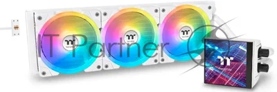 Система жидкостного охлаждения Thermaltake MAGFloe 420 Ultra Snow ARGB Soc-AM5/AM4/1200/1700/1851 белый 4-pin 34.5dB Al+Cu LCD Ret (CL-W452-PL14SW-A)