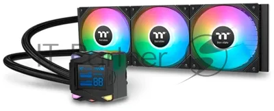 Система жидкостного охлаждения Thermaltake LA360-S ARGB Soc-AM5/AM4/1200/1700/1851 черный 4-pin 38.35dB Al+Cu LCD 360W Ret (CL-W462-PL12SW-A)